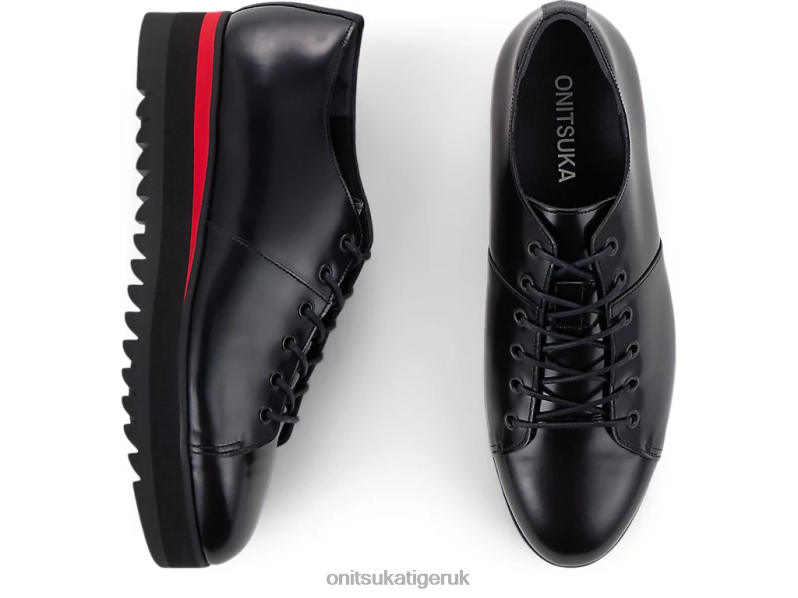 Women LACE-UP LO XTBPR555 Shoes Onitsuka Tiger Black/Classic Red