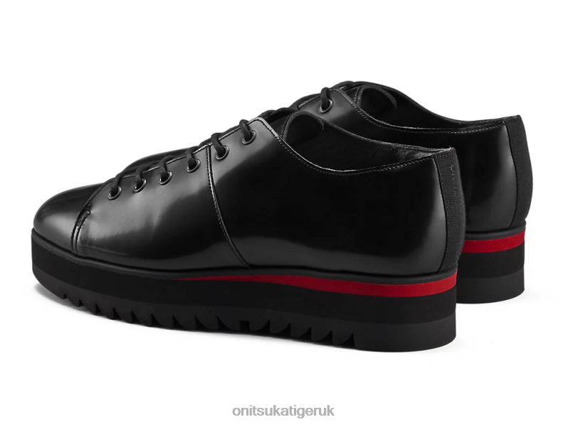 Women LACE-UP LO XTBPR555 Shoes Onitsuka Tiger Black/Classic Red
