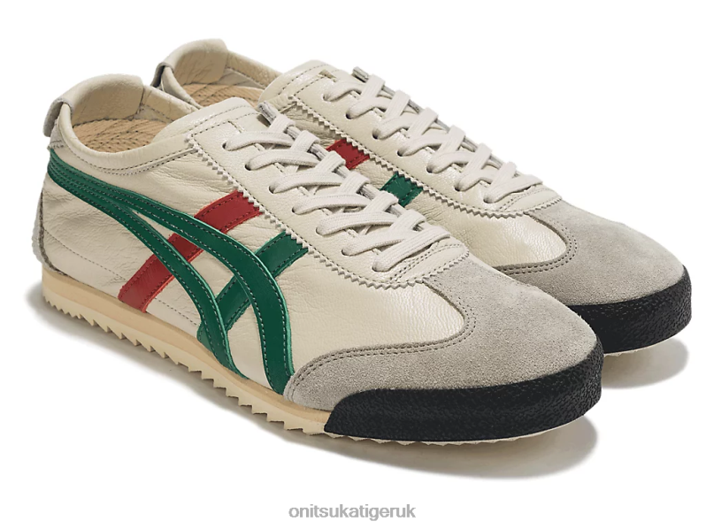Women MEXICO 66 DELUXE XTBPR532 Shoes Onitsuka Tiger Cream/Green