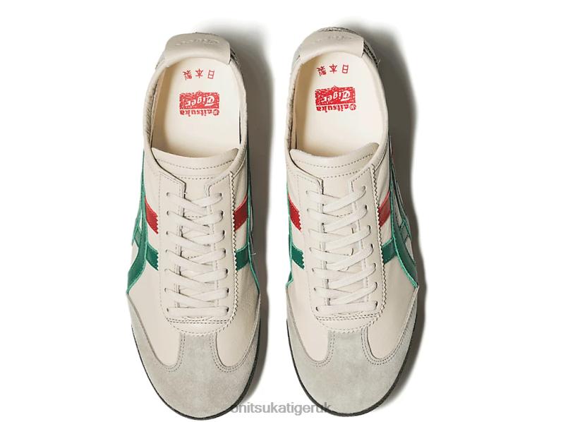 Women MEXICO 66 DELUXE XTBPR532 Shoes Onitsuka Tiger Cream/Green