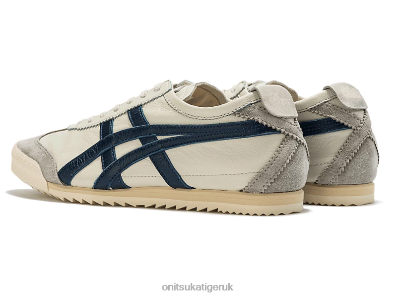 Women MEXICO 66 DELUXE XTBPR533 Shoes Onitsuka Tiger Birch/Indigo Blue