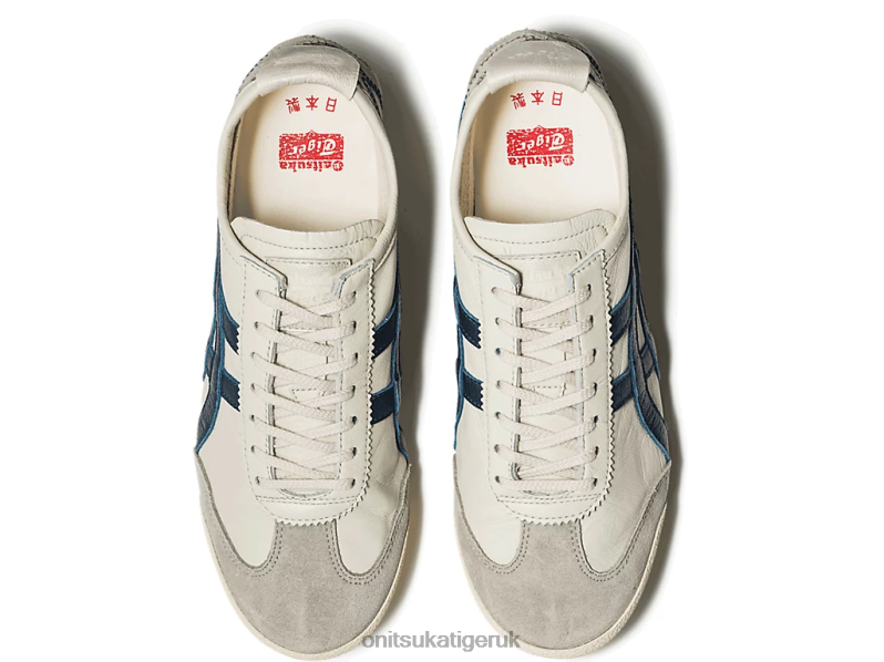 Women MEXICO 66 DELUXE XTBPR533 Shoes Onitsuka Tiger Birch/Indigo Blue