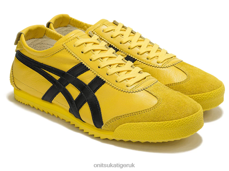Women MEXICO 66 DELUXE XTBPR534 Shoes Onitsuka Tiger Tai Chi Yellow/Black