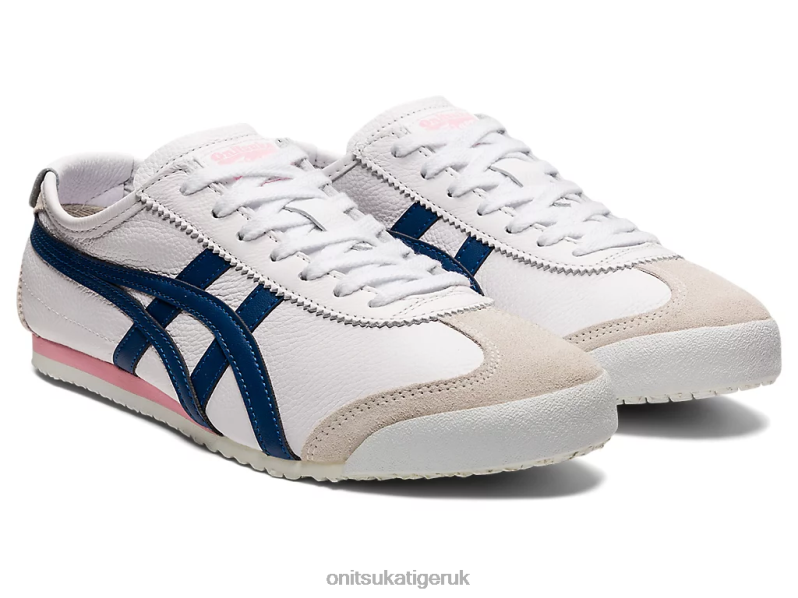 Women MEXICO 66 XTBPR584 Shoes Onitsuka Tiger White/Independence Blue