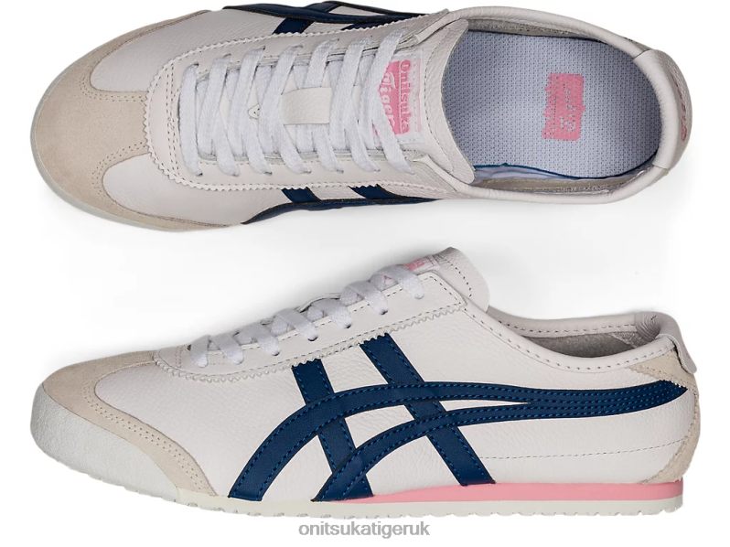 Women MEXICO 66 XTBPR584 Shoes Onitsuka Tiger White/Independence Blue