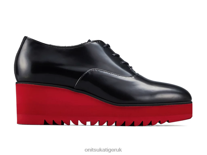 Women WEDGE-O XTBPR576 Shoes Onitsuka Tiger Black/Classic Red