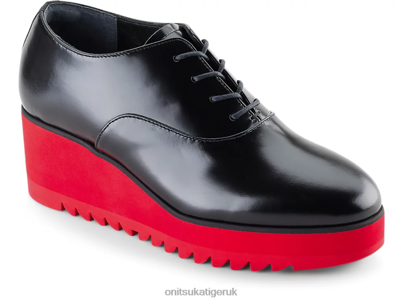 Women WEDGE-O XTBPR576 Shoes Onitsuka Tiger Black/Classic Red