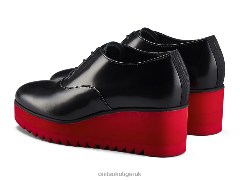 Women WEDGE-O XTBPR576 Shoes Onitsuka Tiger Black/Classic Red