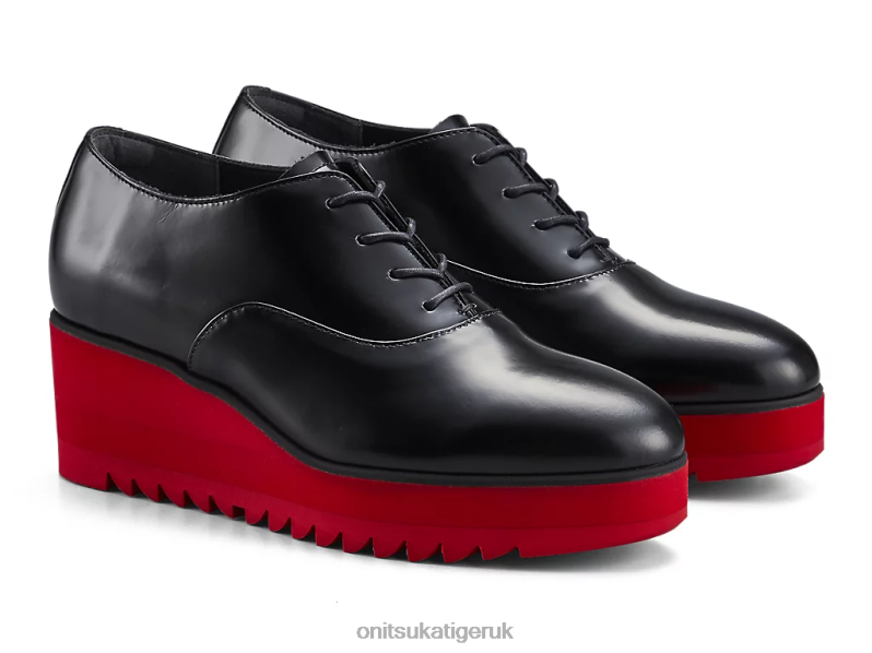 Women WEDGE-O XTBPR576 Shoes Onitsuka Tiger Black/Classic Red
