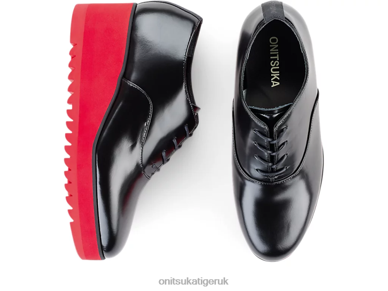 Women WEDGE-O XTBPR576 Shoes Onitsuka Tiger Black/Classic Red
